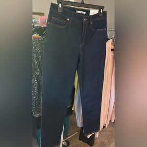 Lands End women’s sz 4 NWT denim jeans dark wash straight leg